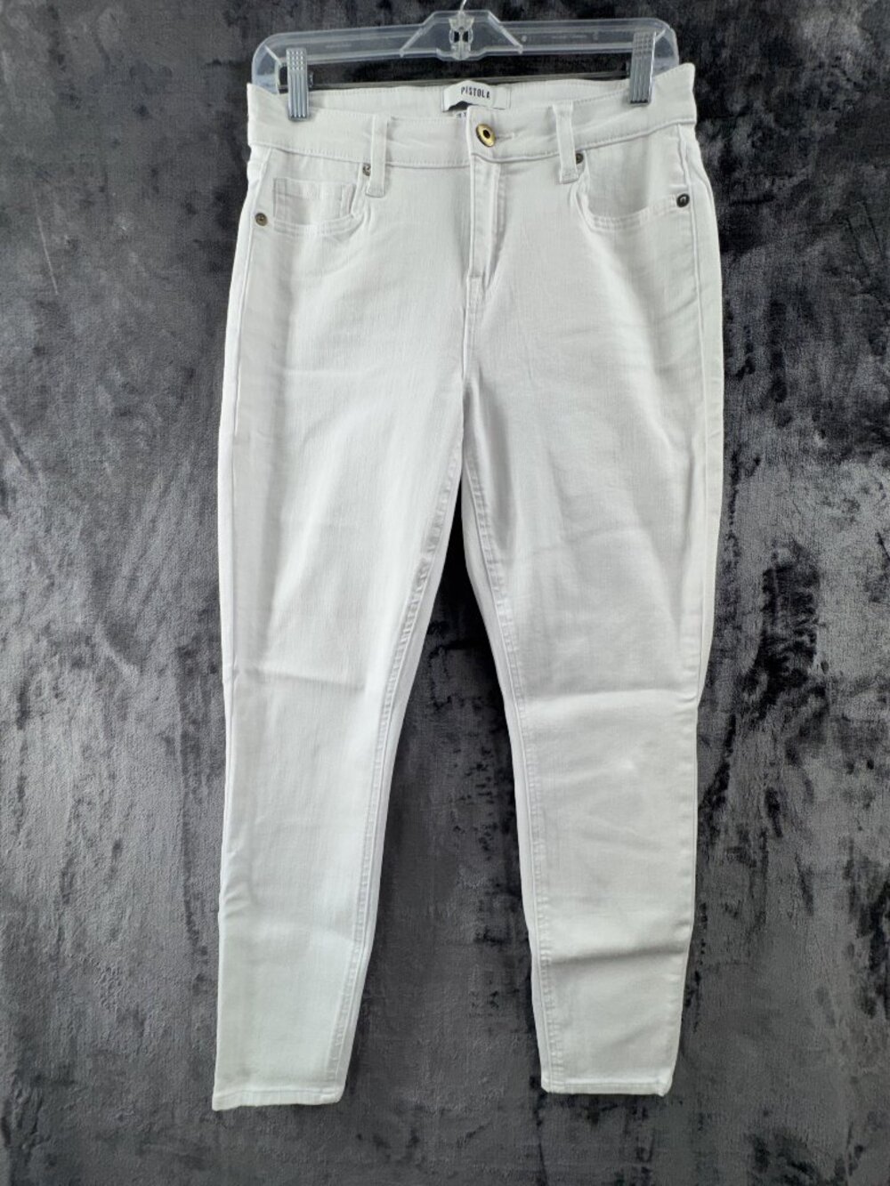 Pistola White Skinny Jeans Womens sz 28 Waist Mid Rise Stretch Denim